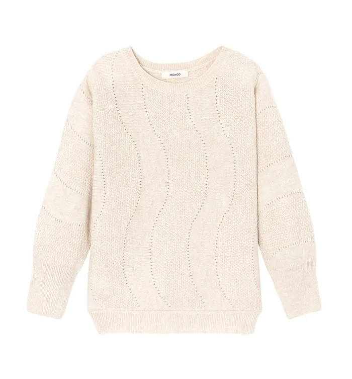 Women Oversized Glitzy Jumper 8211 Ecru Promod Jumpers And Cardigans Women Oversized Glitzy Jumper 8211 Ecru Promod Jumpers And Cardigans