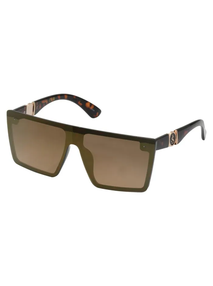 Women Oversized Square Shield Sunglasses In Tortoise Jessica Simpson Sunglasses