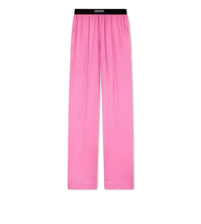 Women Pajamas and Robes Tom Ford Stretch Silk Satin Pj Pants Rose Bloom