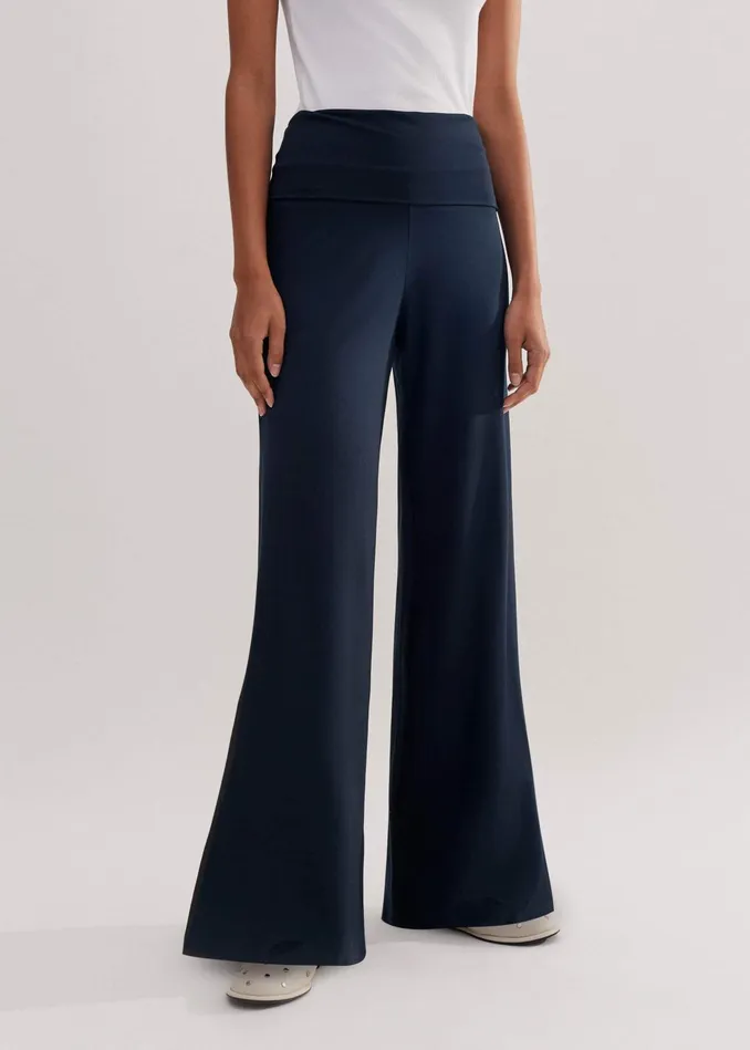 Women Palazzo Pant Dark Navy MEEM