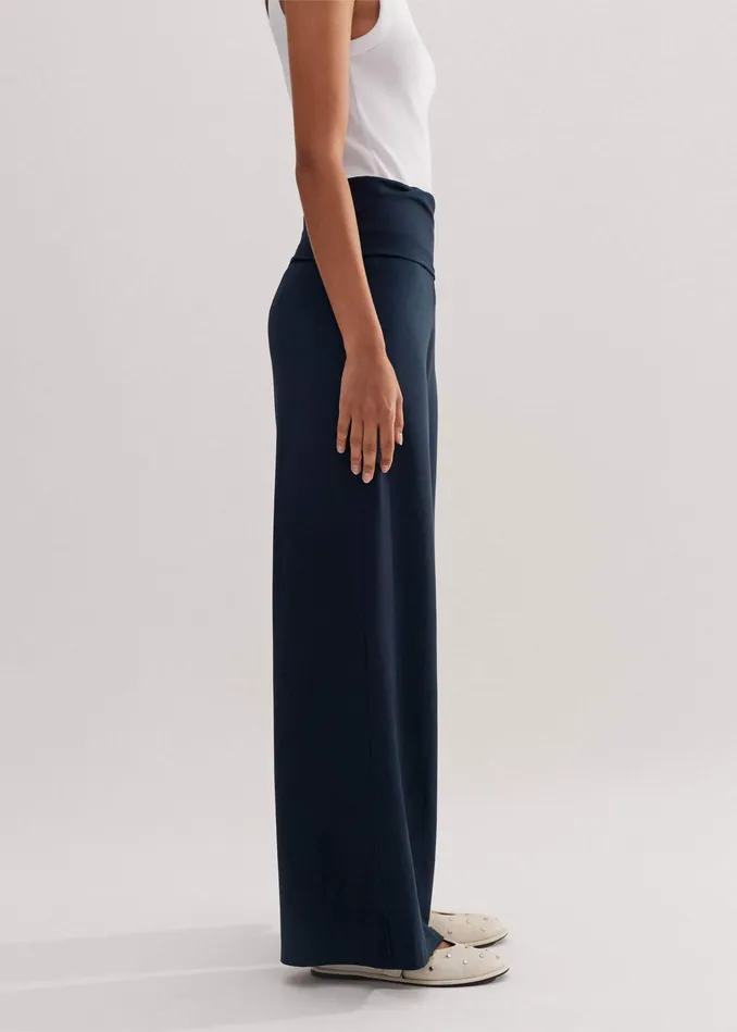 Women Palazzo Pant Dark Navy MEEM