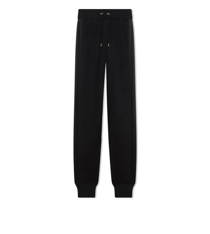 Women Pants and Shorts Tom Ford Fine Cashmere Silk and Silk Joggers Black