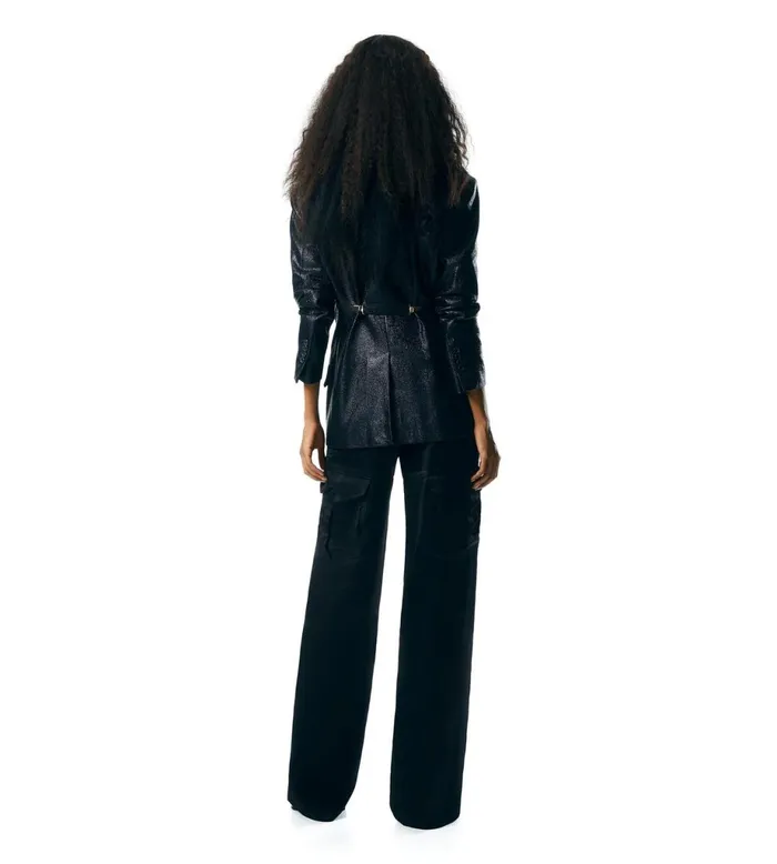 Women Pants and Shorts Tom Ford Lustrous Linen Cargo Pants Black Women Pants and Shorts Tom Ford Lustrous Linen Cargo Pants Black