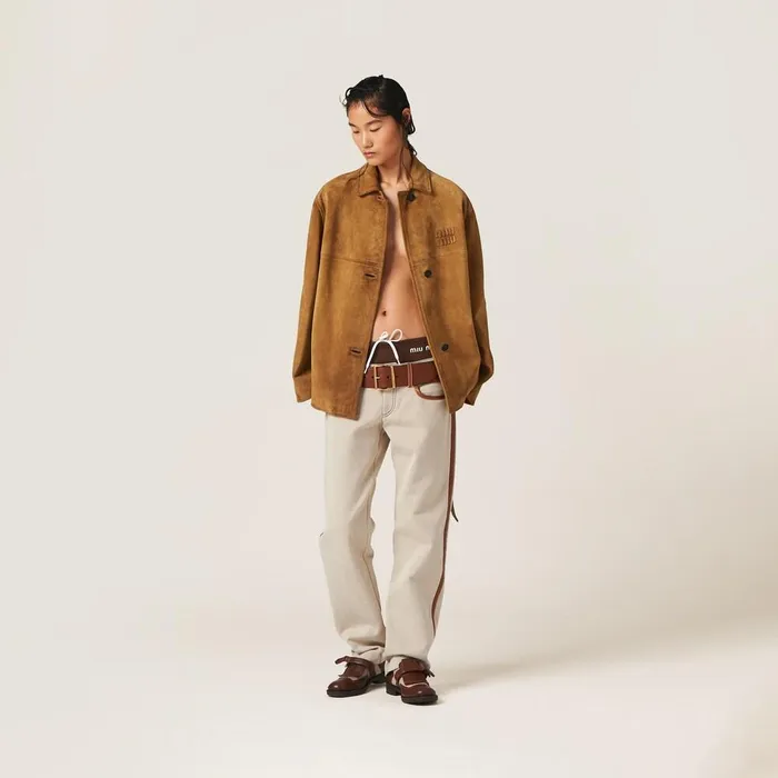 Women Pants And Shorts Miu Miu Canvas Pants Beigecognac Women Pants And Shorts Miu Miu Canvas Pants Beigecognac