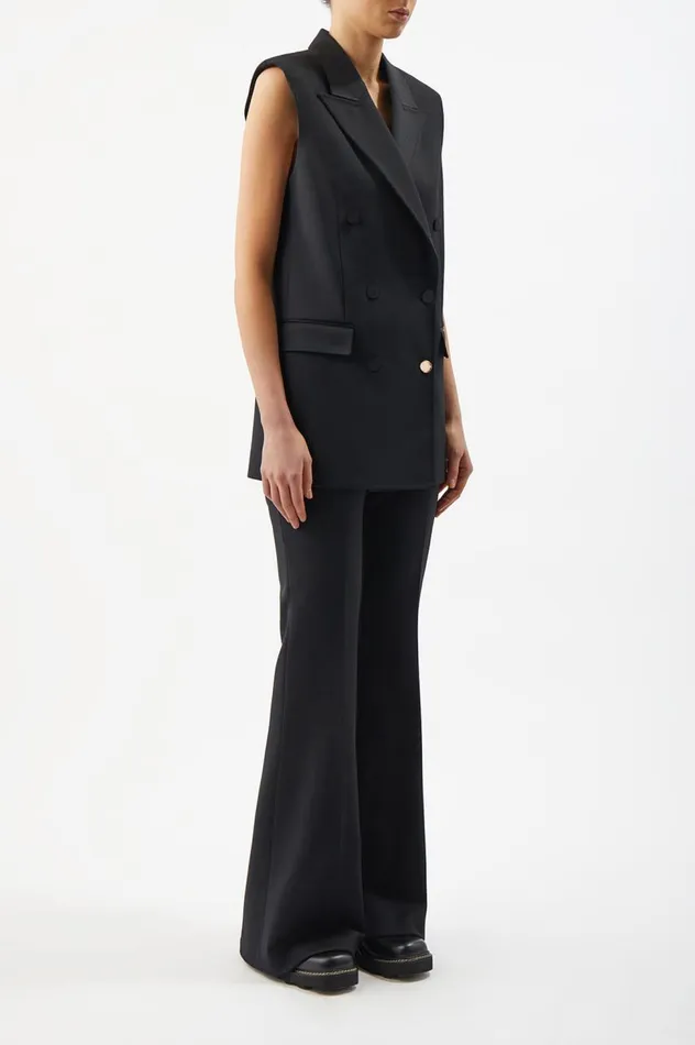 Women Pants Gabriela Hearst Rhein Pant In Black Sportswear Wool