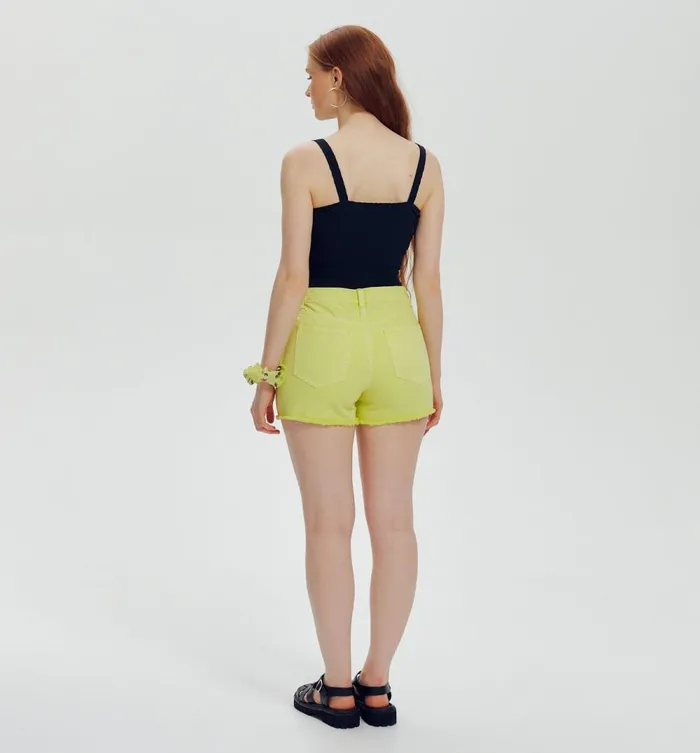 Women Pastel Denim Shorts 8211 Vert Anis Clair Promod Shorts Women Pastel Denim Shorts 8211 Vert Anis Clair Promod Shorts