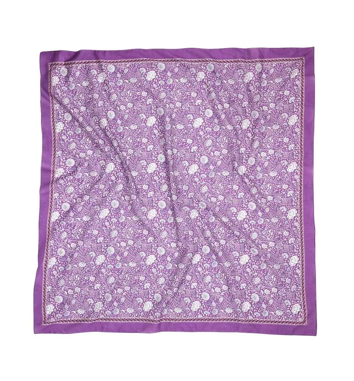 Women Patterned Cotton Scarf 8211 Lilac Promod Fabric Scarves Women Patterned Cotton Scarf 8211 Lilac Promod Fabric Scarves