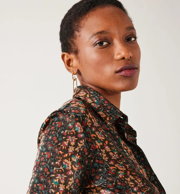 Women Patterned Shirt 8211 Black Print Promod Shirts And Tunics Women Patterned Shirt 8211 Black Print Promod Shirts And Tunics