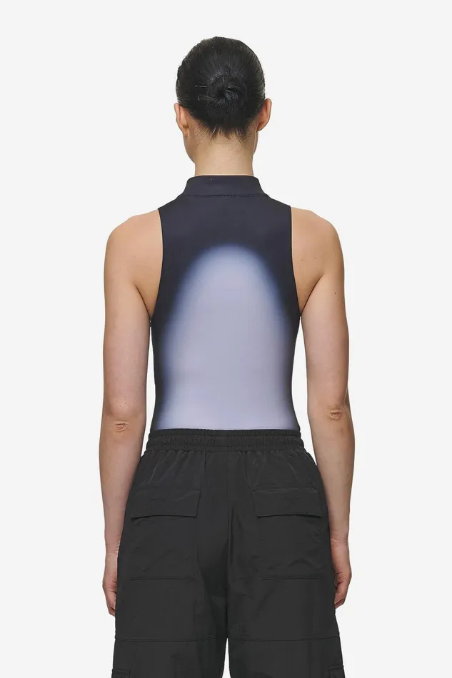 Women Pegador Bodysuits Ashira Sprayed Zip Bodysuit Black White Women Pegador Bodysuits Ashira Sprayed Zip Bodysuit Black White