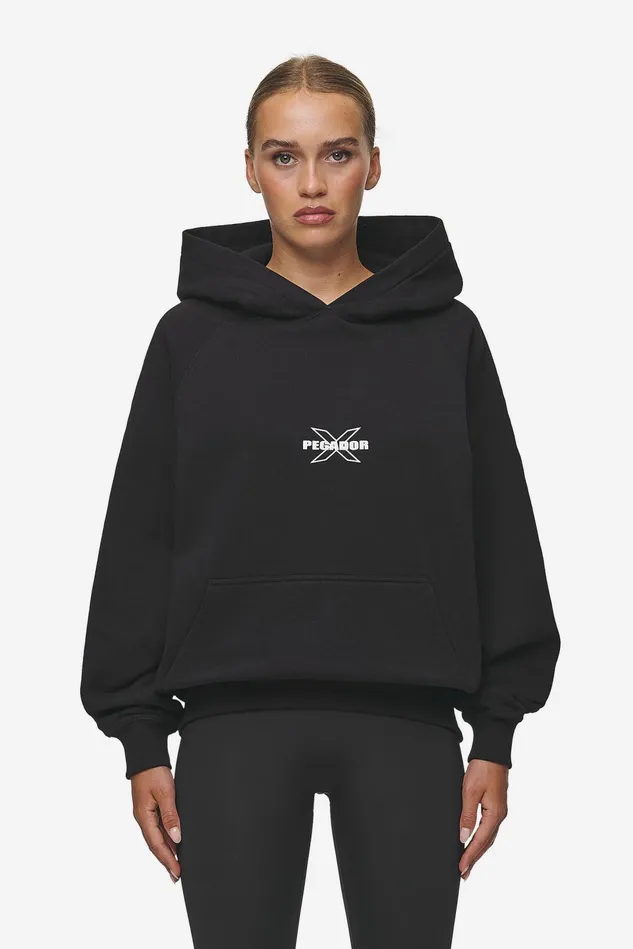 Women Pegador Hoodies Belly Oversized Hoodie Washed Black Women Pegador Hoodies Belly Oversized Hoodie Washed Black