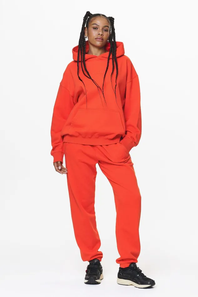 Women Pegador Hoodies Clarita Logo Oversized Hoodie Washed Signal Red Gum Women Pegador Hoodies Clarita Logo Oversized Hoodie Washed Signal Red Gum