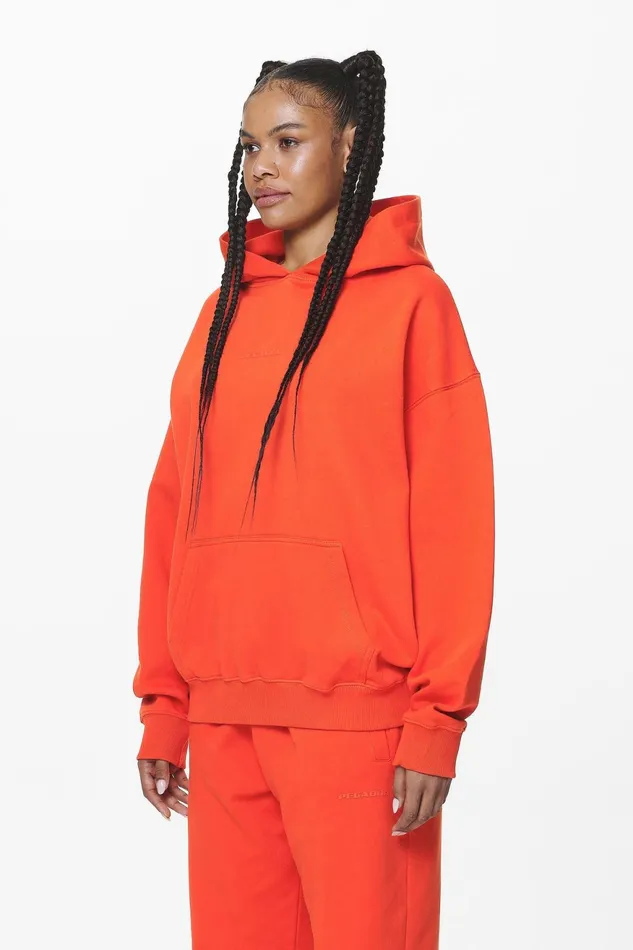 Women Pegador Hoodies Clarita Logo Oversized Hoodie Washed Signal Red Gum Women Pegador Hoodies Clarita Logo Oversized Hoodie Washed Signal Red Gum