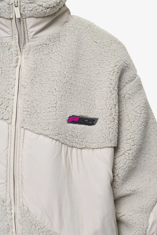 Women Pegador Jacken Casma Teddy Fabric Mix Jacket Moon Grey Women Pegador Jacken Casma Teddy Fabric Mix Jacket Moon Grey