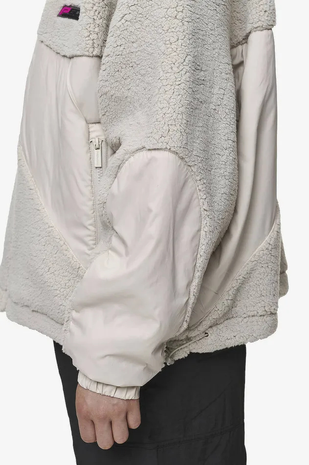 Women Pegador Jacken Casma Teddy Fabric Mix Jacket Moon Grey Women Pegador Jacken Casma Teddy Fabric Mix Jacket Moon Grey