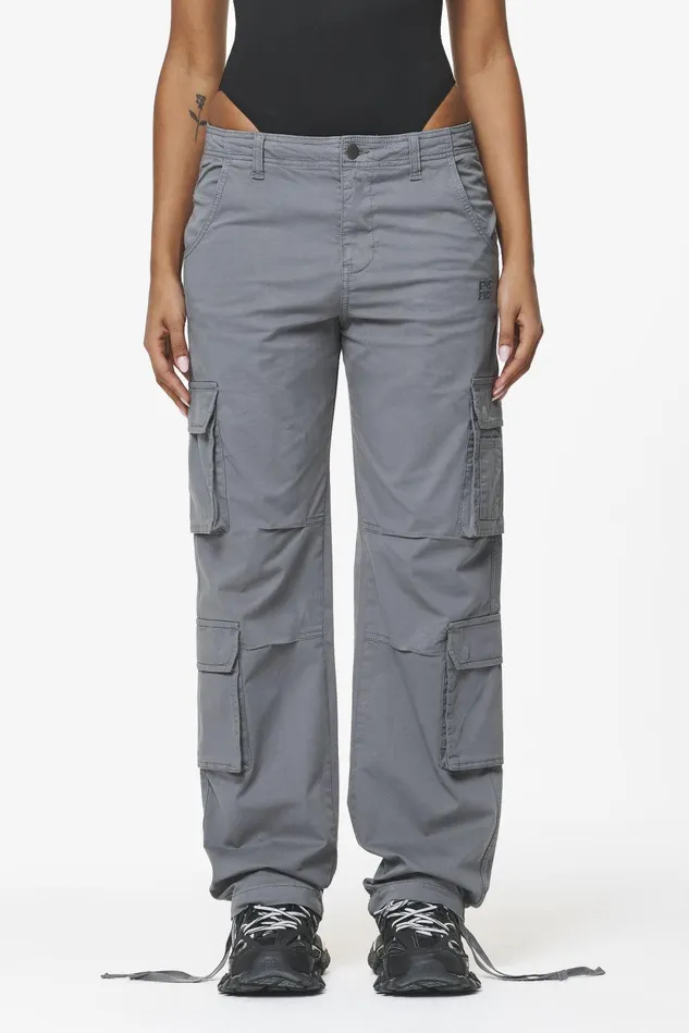 Women Pegador Pants Tanum Wide Cargo Pants Anthracite Grey