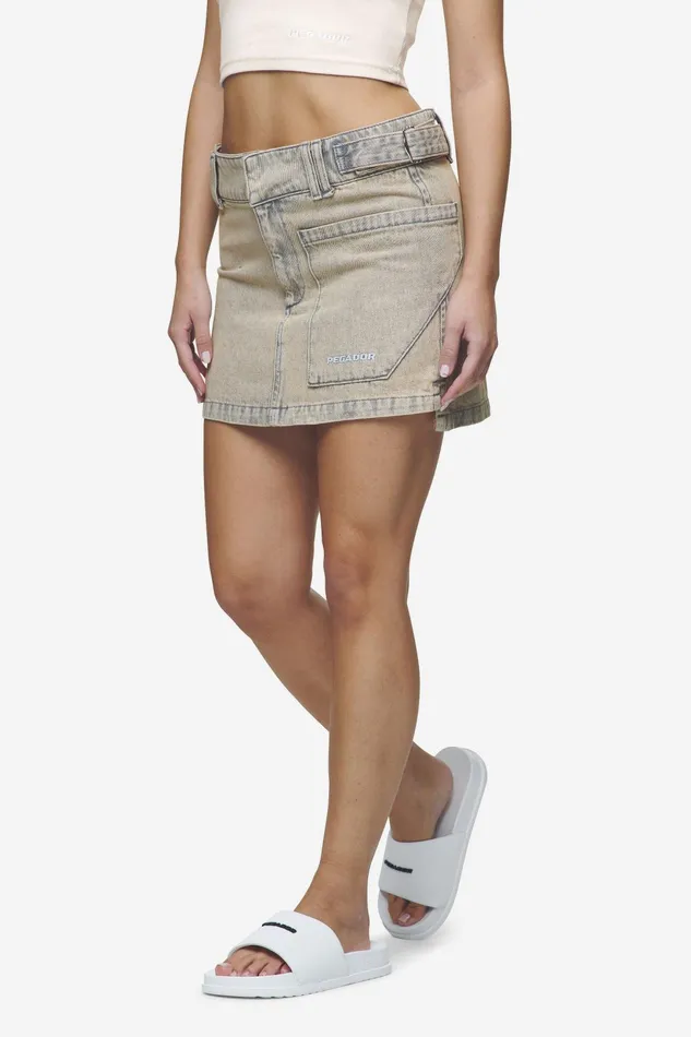Women Pegador Shorts Antonia Cargo Mini Skirt Washed Coast Sand