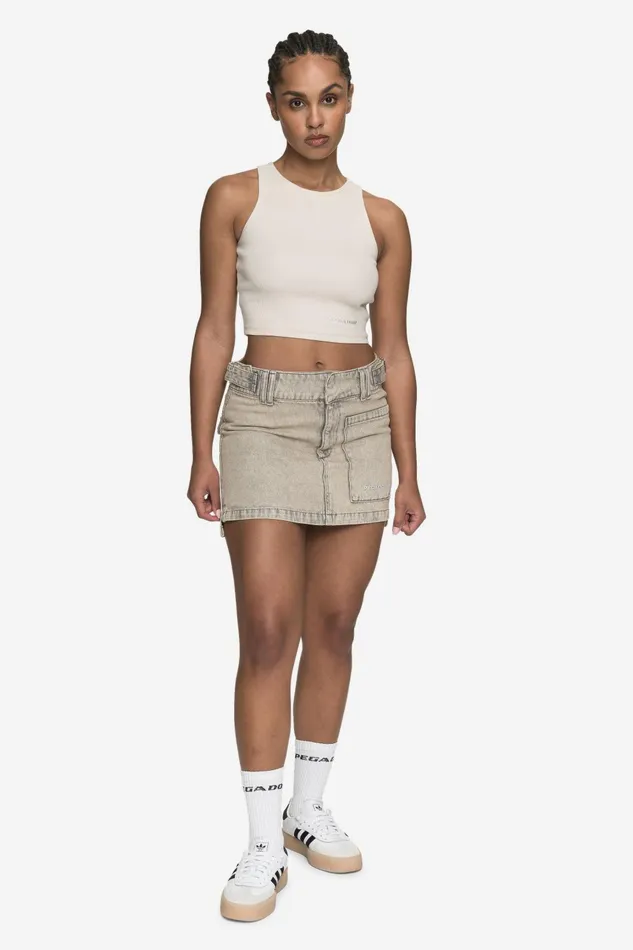 Women Pegador Shorts Antonia Cargo Mini Skirt Washed Coast Sand Women Pegador Shorts Antonia Cargo Mini Skirt Washed Coast Sand