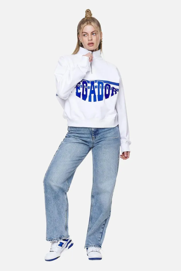 Women Pegador Sweaters Sarina Oversized Halfzip Sweater White Women Pegador Sweaters Sarina Oversized Halfzip Sweater White