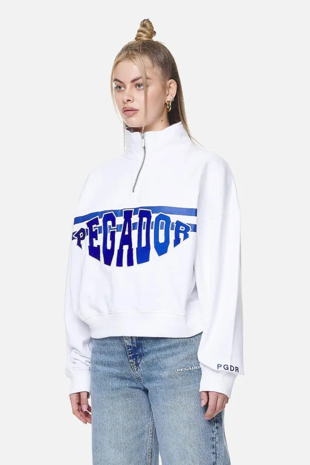 Women Pegador Sweaters Sarina Oversized Halfzip Sweater White Women Pegador Sweaters Sarina Oversized Halfzip Sweater White