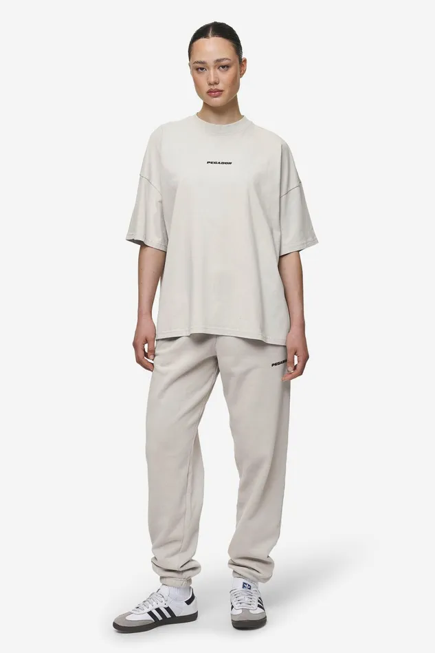 Women Pegador Tees Bracy Heavy Oversized Tee Washed Moon Grey Black Gum Women Pegador Tees Bracy Heavy Oversized Tee Washed Moon Grey Black Gum