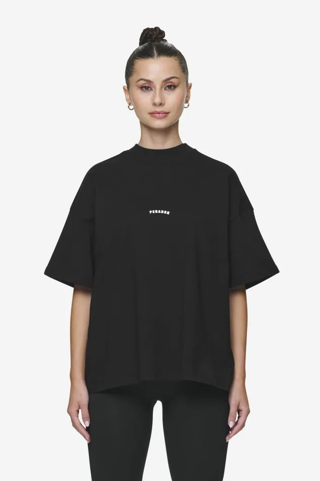 Women Pegador Tees Gabi Heavy Oversized Tee Black Women Pegador Tees Gabi Heavy Oversized Tee Black