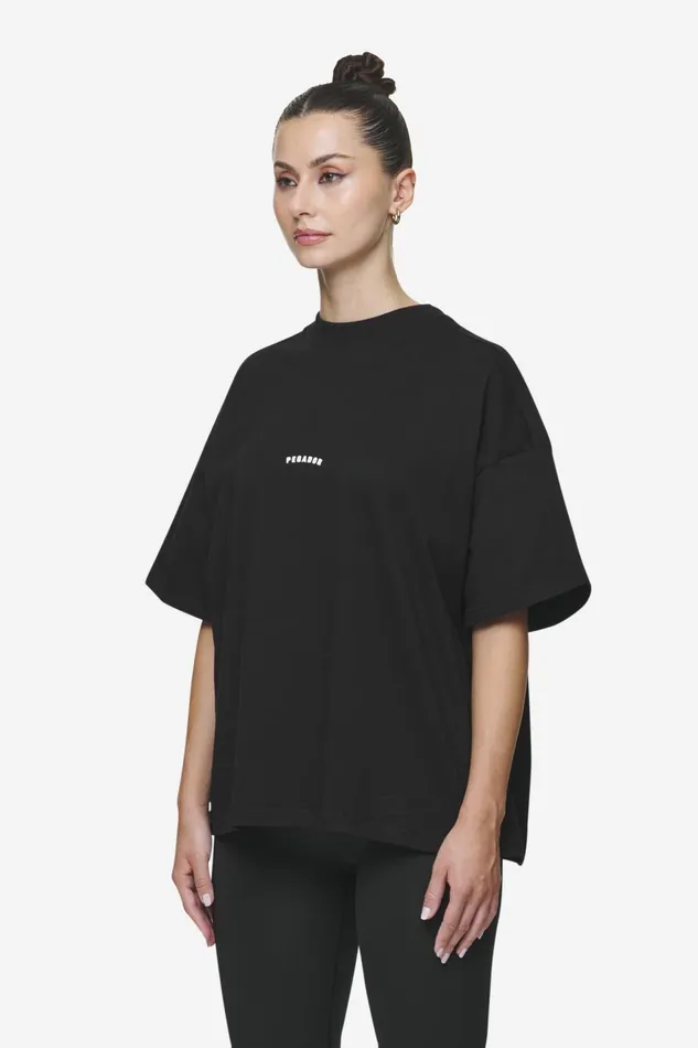 Women Pegador Tees Gabi Heavy Oversized Tee Black Women Pegador Tees Gabi Heavy Oversized Tee Black
