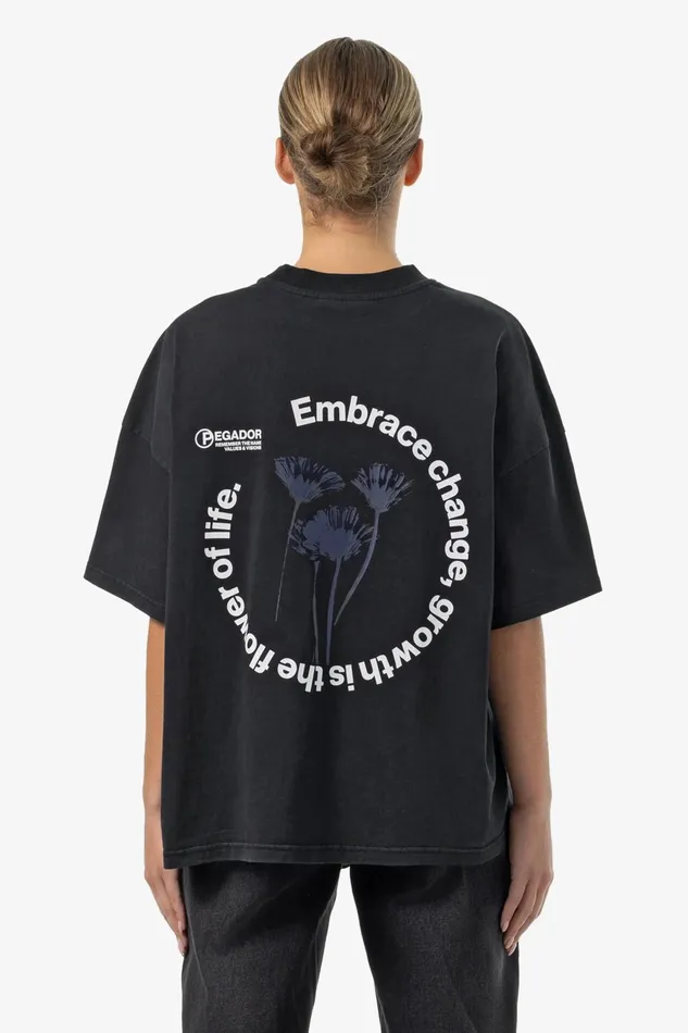Women Pegador Tees Roya Heavy Oversized Tee Vintage Black