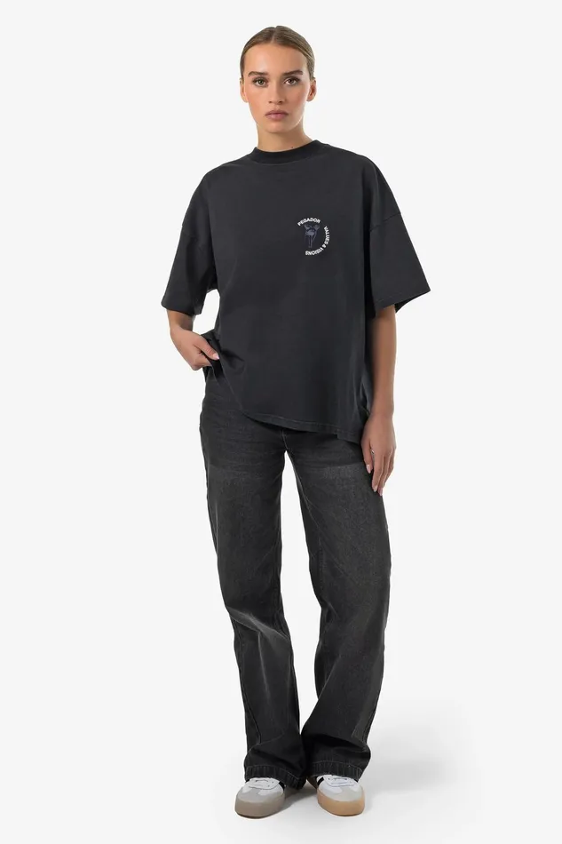 Women Pegador Tees Roya Heavy Oversized Tee Vintage Black Women Pegador Tees Roya Heavy Oversized Tee Vintage Black