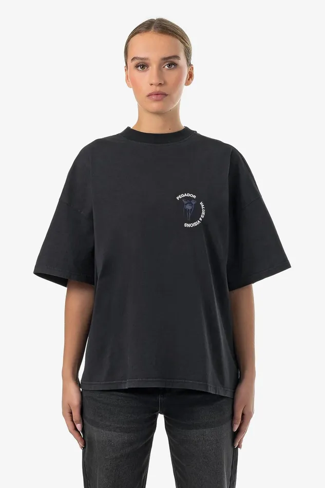 Women Pegador Tees Roya Heavy Oversized Tee Vintage Black Women Pegador Tees Roya Heavy Oversized Tee Vintage Black