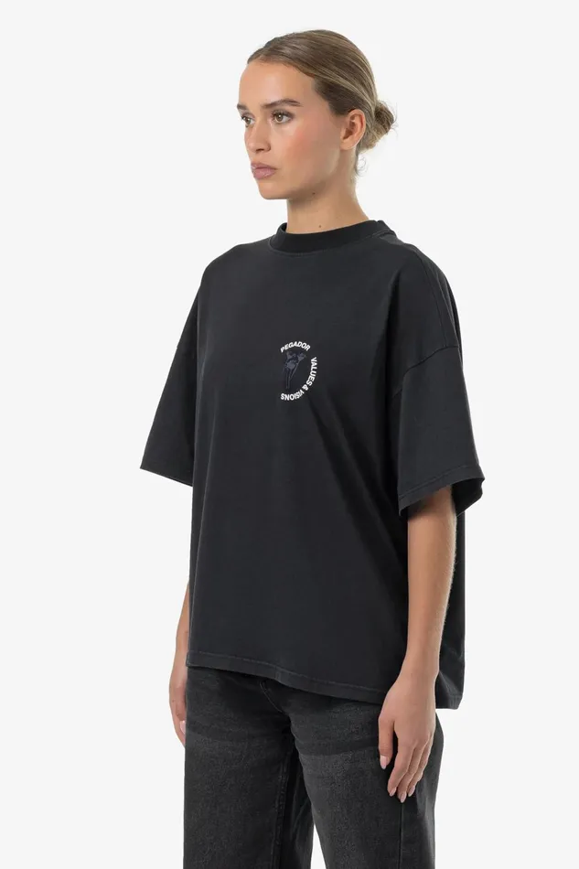 Women Pegador Tees Roya Heavy Oversized Tee Vintage Black Women Pegador Tees Roya Heavy Oversized Tee Vintage Black