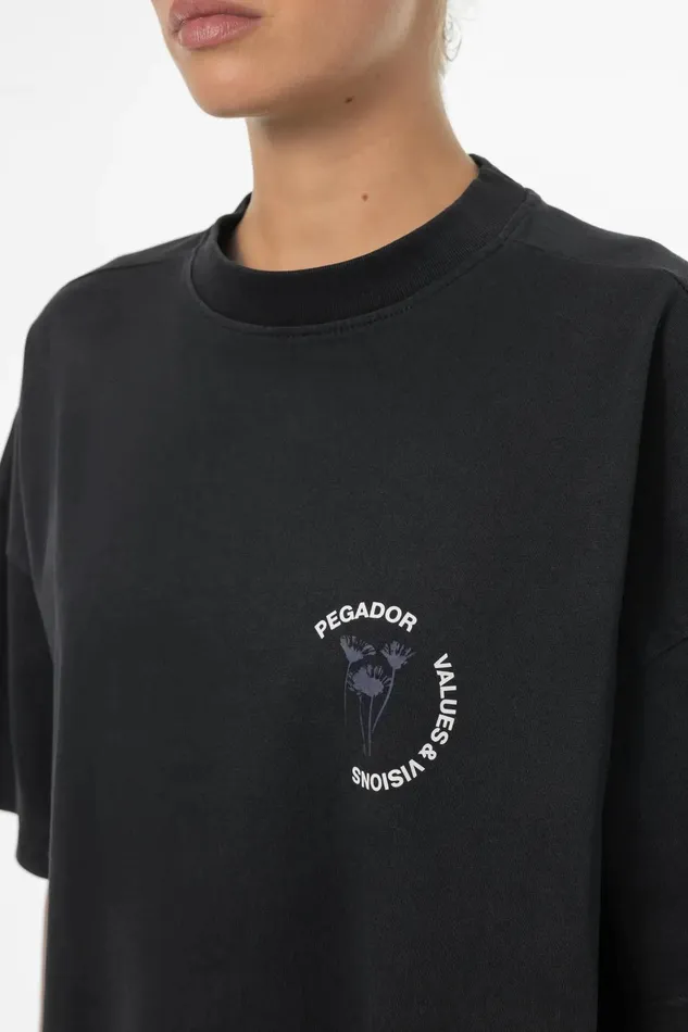 Women Pegador Tees Roya Heavy Oversized Tee Vintage Black Women Pegador Tees Roya Heavy Oversized Tee Vintage Black