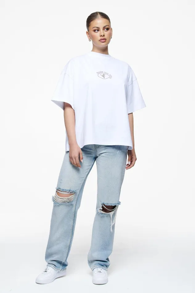 Women Pegador Tees Sovana Heavy Oversized Tee White Women Pegador Tees Sovana Heavy Oversized Tee White