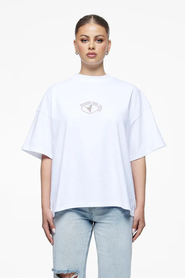 Women Pegador Tees Sovana Heavy Oversized Tee White Women Pegador Tees Sovana Heavy Oversized Tee White