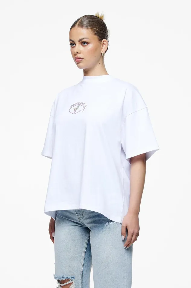 Women Pegador Tees Sovana Heavy Oversized Tee White Women Pegador Tees Sovana Heavy Oversized Tee White