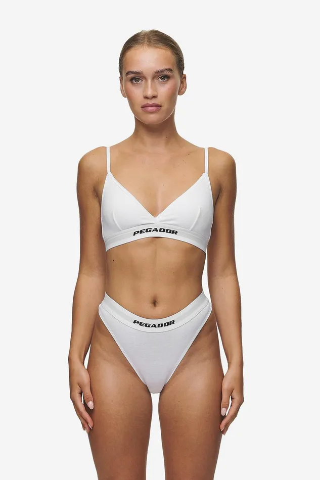 Women Pegador Underwear Senya Triangle Bralette White Black Women Pegador Underwear Senya Triangle Bralette White Black
