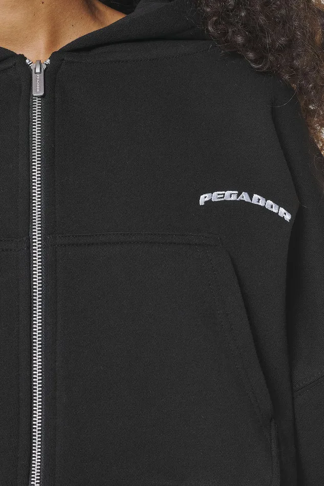 Women Pegador Zip Hoodies Dorset Cropped Zip Hoodie Black Women Pegador Zip Hoodies Dorset Cropped Zip Hoodie Black