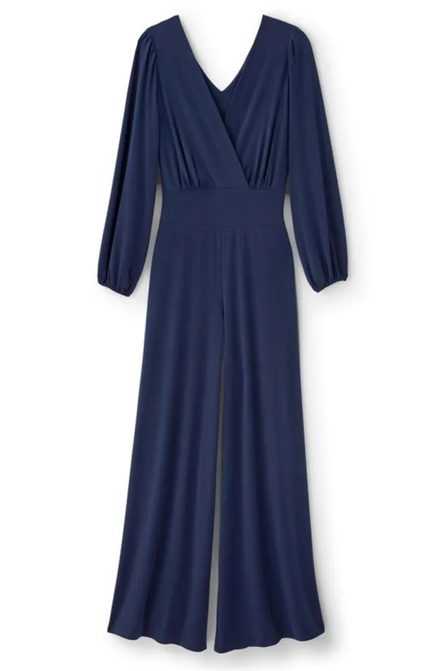 Women Penelope Long Sleeve Jumpsuit Black Soft Surroundings Dresses Women Penelope Long Sleeve Jumpsuit Black Soft Surroundings Dresses