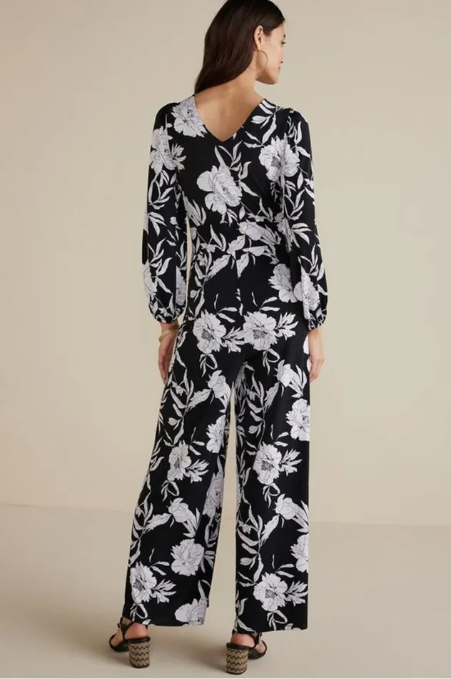 Women Penelope Long Sleeve Jumpsuit Black Soft Surroundings Dresses Women Penelope Long Sleeve Jumpsuit Black Soft Surroundings Dresses