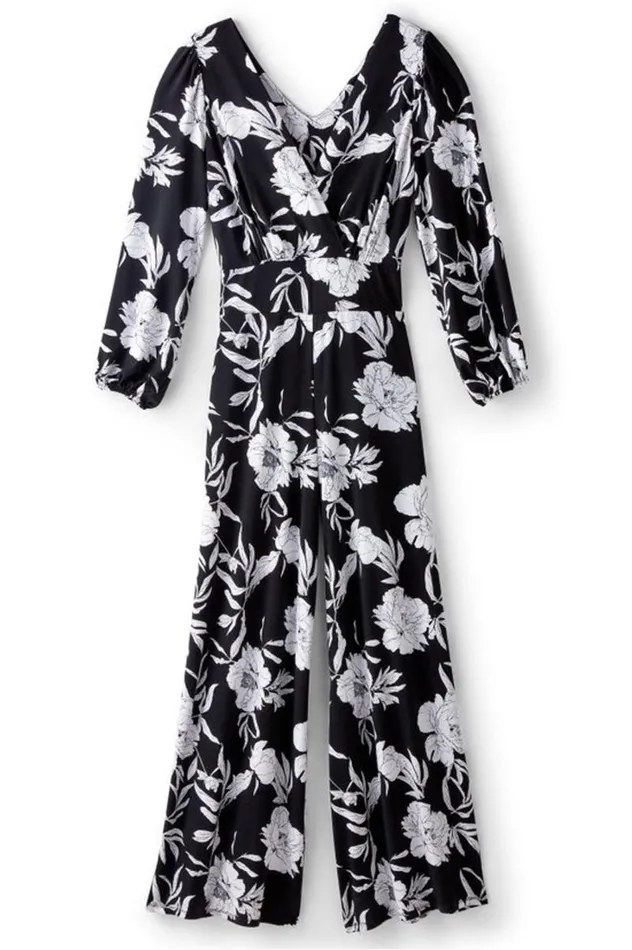 Women Penelope Long Sleeve Jumpsuit Black Soft Surroundings Dresses Women Penelope Long Sleeve Jumpsuit Black Soft Surroundings Dresses