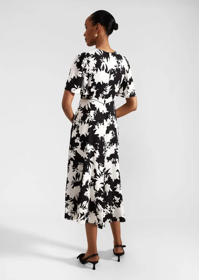 Women Petite Alva Dress Ivory Black Hobbs Dresses and Jumpsuits