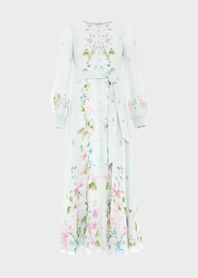 Women Petite Maribella Dress Green Multi Hobbs Dresses and Jumpsuits