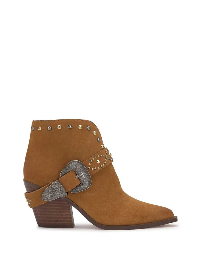 Women Pivvy Western Buckle Bootie In Brown Sugar Jessica Simpson Boots and Booties