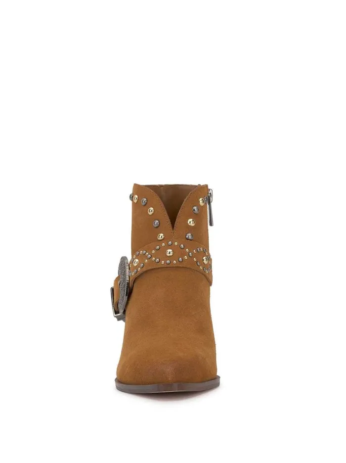 Women Pivvy Western Buckle Bootie In Brown Sugar Jessica Simpson Boots and Booties