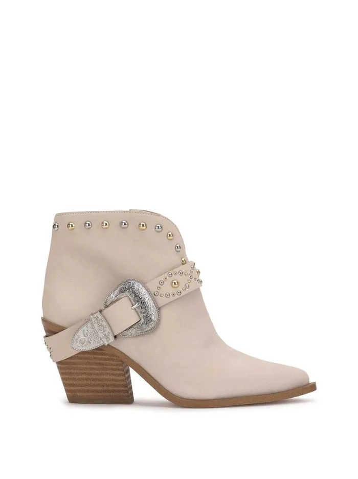 Women Pivvy Western Buckle Bootie In Chalk Jessica Simpson Boots and Booties