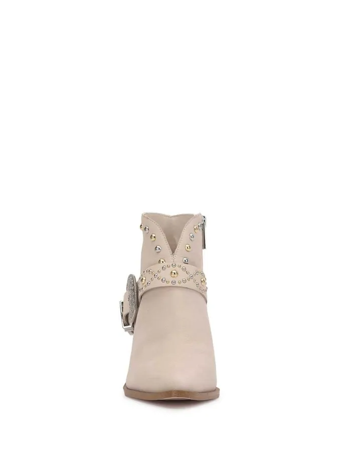 Women Pivvy Western Buckle Bootie In Chalk Jessica Simpson Boots and Booties