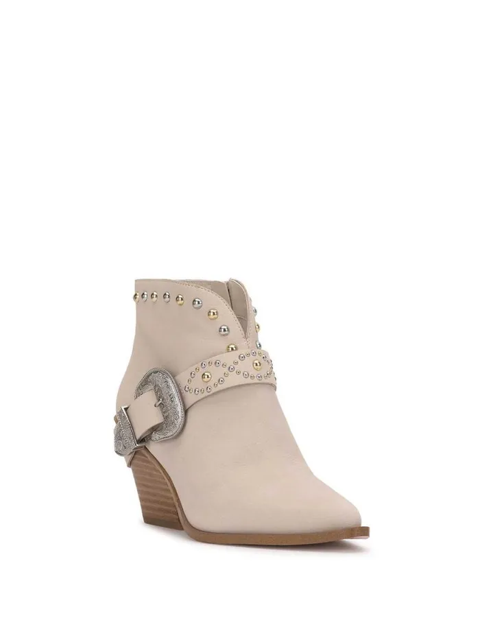 Women Pivvy Western Buckle Bootie In Chalk Jessica Simpson Boots and Booties