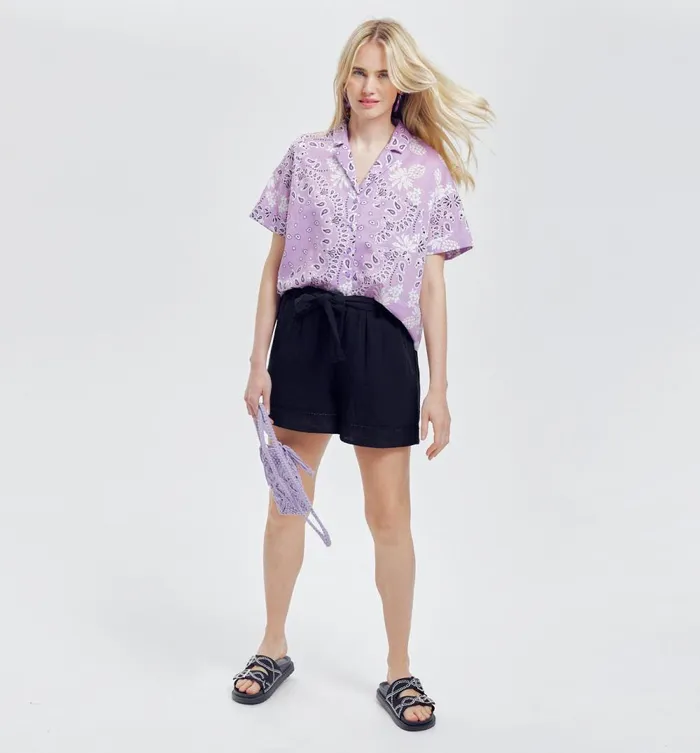 Women Plain HighWaist Shorts 8211 Black Promod Shorts Women Plain HighWaist Shorts 8211 Black Promod Shorts