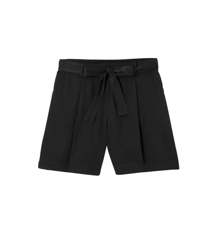 Women Plain HighWaist Shorts 8211 Black Promod Shorts Women Plain HighWaist Shorts 8211 Black Promod Shorts