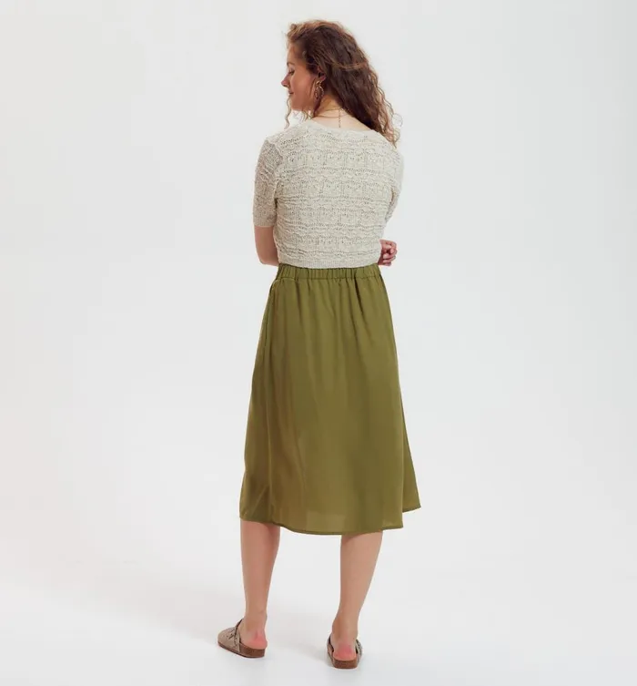 Women Plain Satin Midi Skirt 8211 Khaki Promod Skirts Women Plain Satin Midi Skirt 8211 Khaki Promod Skirts