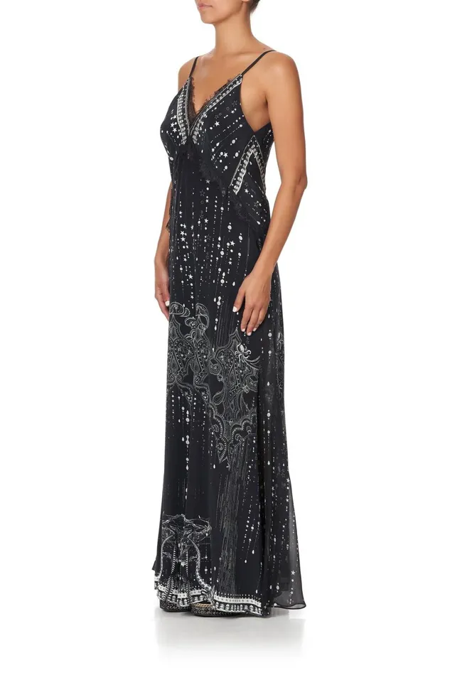 Women Playsuits and Jumpsuits Camilla Jumpsuit With Side Panels and Godet Midnight Pearl